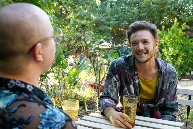 trans people having a drink at a trans friendly business